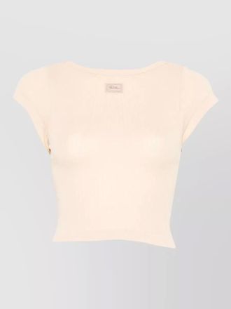 Jean Paul Gaultier cotton ribbed slim-fit cropped short-sleeve t-shirt
