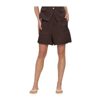Copenhagen Muse Dames, Korte broeken, Bruin, Maat: XS Linnen