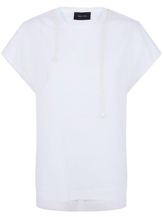 Simone Rocha Layered Liquid Smock T-Shirt With Embroidered