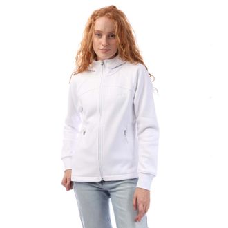 DKNY Dames/Dames Embellished Logo Fitted Full Zip Hoodie (Wit)