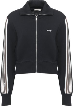 Autry Black Logo High Neck Viscose Sweatshirt