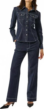 Kudibal Copenhagen Henadea Denim Top In Dark Blue