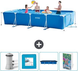 Intex Piscina Con Estructura Rectangular - 450x220x84 Cm - 7-piezas Scb124