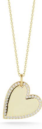 Glaze Jewelry Sterling Silver Halo Heart Necklace