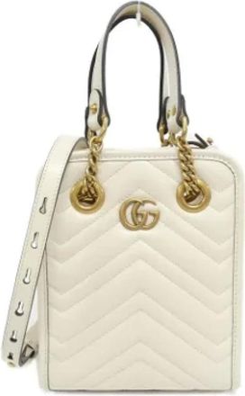 Gucci Pre-owned Handbags, female, White, Size: ONE SIZE Pre-owned Leather gucci-bags