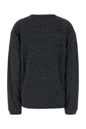 Maison Margiela Womens Slate Cotton T-Shirt Darkgreymelange Exterior Exterior: T-shirts And Polos