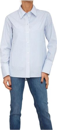 Liu Jo Camicia - Dames - Overhemden - Blauw - L - Katoen - Overhemden