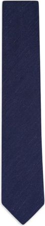 Canali pointed textured tie - Blue