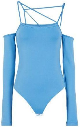 8 by YOOX JERSEY OFF-SHOULDER STRAP DETAIL BODYSUIT