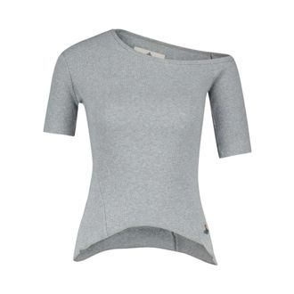 Vivienne Westwood Grey Cotton Shoulder T-Shirt