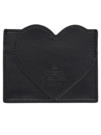 Vivienne Westwood Heart-Shaped Leather Card Case - Black