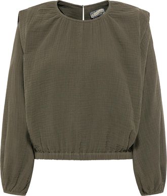 Dreimaster Dreimaster Blouse Dames olijf