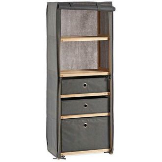Bigbuy Estanter&iacute;a Kipit Mh10228h-2 Marr&oacute;n Gris Madera 28 X 113 X 42 Cm