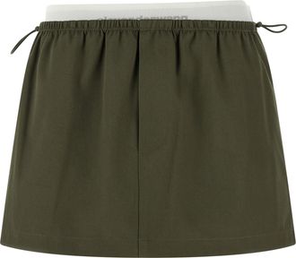 Alexander Wang Bicolor Cotton Long Womens Skirt