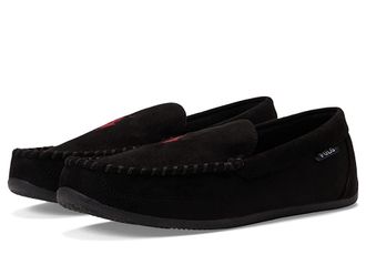 Polo Ralph Lauren Declan Plaid Moccasin Slipper Mens Shoes Black : 10 M, Textile