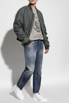 Dolce & Gabbana Linen Jacket, Mens, Grey