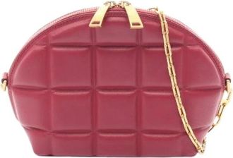 Bottega Veneta Pre-owned Padded Half Moon Leather Shoulder Bag - Dames - Vintage Mini Tas - Roze - ONE Size - Leer - Vintage