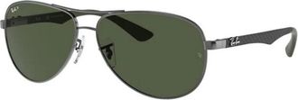 Ray-Ban Carbon Fibre Zonnebril - Heren - Zonnebrillen - Grijs - 61 MM - Accessoires