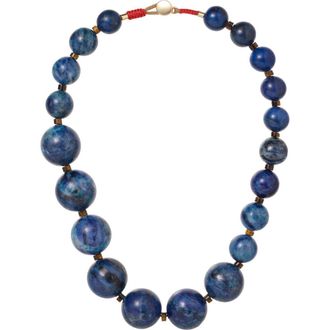 Roxanne Assoulin The Very Big Bead Stone Necklace in Lapis at Nordstrom