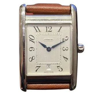 Coach Pre-owned Watches, female, White, Size: ONE SIZE Pre-owned Stainless Steel Ladies Watch W502B