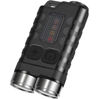 OEM Mini Linterna Led Con Puerto Usb Recargable, 900 L&uacute;menes, Luz Ultravioleta, Roja Y Azul, 10 Modos E Im&aacute;n Integrado - Crezuo