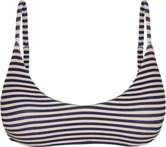 Lenny Niemeyer striped scoop-neck bikini top - Blue