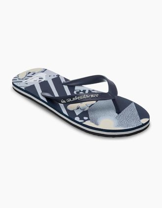 Quiksilver Mens Quiksilver Mens Molokai Art Flip Flops - Black/Grey - Size: 11