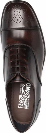 Ferragamo Ferragamo Perforated-Design Oxford Shoes