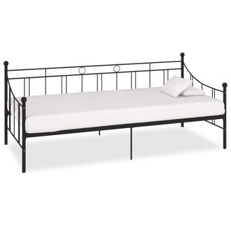 Berkfield Home Daybed Frame Black Metal 90x200 cm