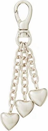 Roxanne Assoulin Womens Mini Puffy Heart Bag Charm In Silver