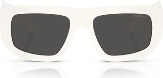 Prada Sunglasses Prd04 Su 17 K08 Z Talc White/Dark Gray Women