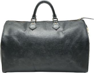 Louis Vuitton Black Noir Leather Boston Bag (Pre-Owned)