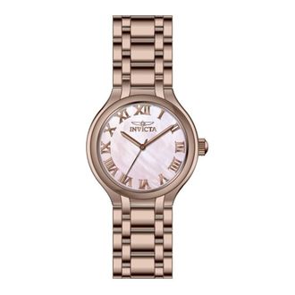 Invicta Wildflower Rond Horloge - Dames - Horloges - Roze - ONE Size - Accessoires