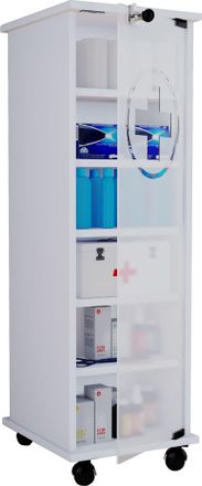 ebuy24 Ebuy24 - Gabinete M&eacute;dico Vcm Dimensiones Aprox. Al. 98 X An. 31 X P. 35 Cm Armario De Farmacia Bloqueable Rollable Gabinete Farmac&eacute;utico - Nilusa (bla