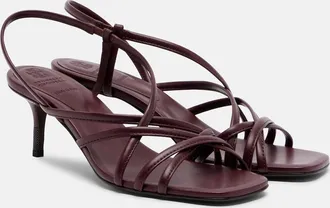 Brunello Cucinelli Monili leather slingback sandals