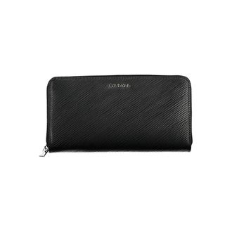 Calvin Klein Zwarte Polyurethaan Damesportemonnee