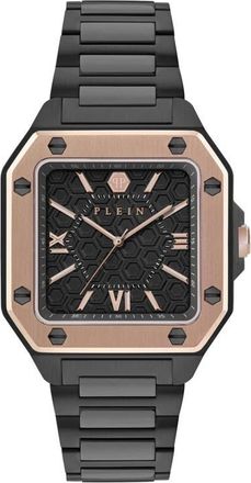 Philipp Plein Edge Two-Tone Bracelet Watch, 42mm in Ip Black at Nordstrom