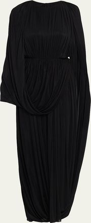 FFORME Kahlo Assymetric Draped Loop Jersey Dress