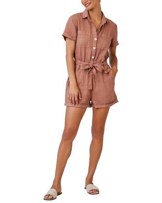 Bella Dahl Rolled Hem Linen Utility Romper