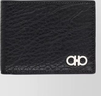 Ferragamo textured finish compact leather cardholder wallet