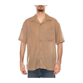 Only & Sons Short Sleeve Shirt - Heren - Korte mouwen Overhemden - Bruin - 2XL - Katoen - Overhemden