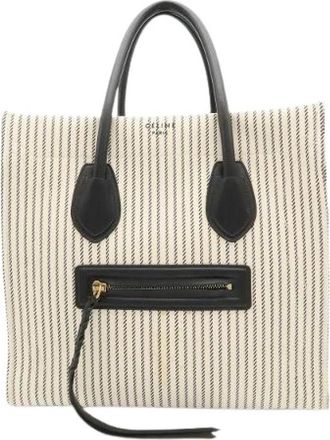Celine Pre-owned Luggage Phantom Canvas Leather Tote Bag - Dames - Vintage Shopper - Beige - ONE Size - Leer - Vintage