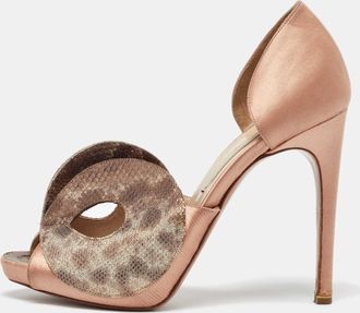 Nicholas Kirkwood Tricolor Textured Leather And Satin Sandals