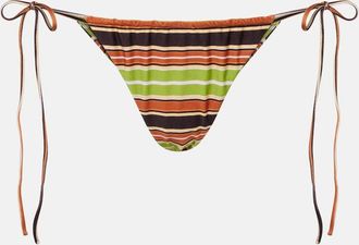 Faithfull The Brand Bruna striped bikini bottoms