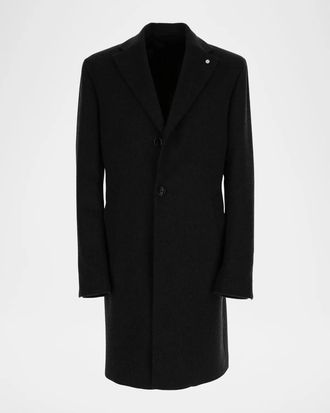 Neiman Marcus Men & apos;s Water-Repellent Cashmere Topcoat