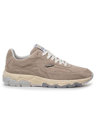 Floris Van Bommel Van Bommel sneaker beige suede effen stijlvolle zomersneaker