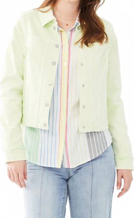 FDJ Evelyn Euro Twill Cropped Jacket In Mojito Green