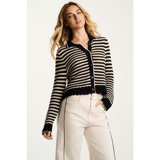 Lisa Todd Bright Idea Cotton Cardigan in Black at Nordstrom, Size X-Small