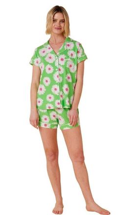 The Cats Pajamas Pima Knit Short Set in Daisies For Days at Nordstrom, Size X-Large