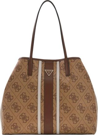 Guess Tote Bags, female, Brown, Size: ONE SIZE Victtoria Tote